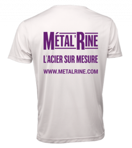 t-shirt blanc dos MetalRine