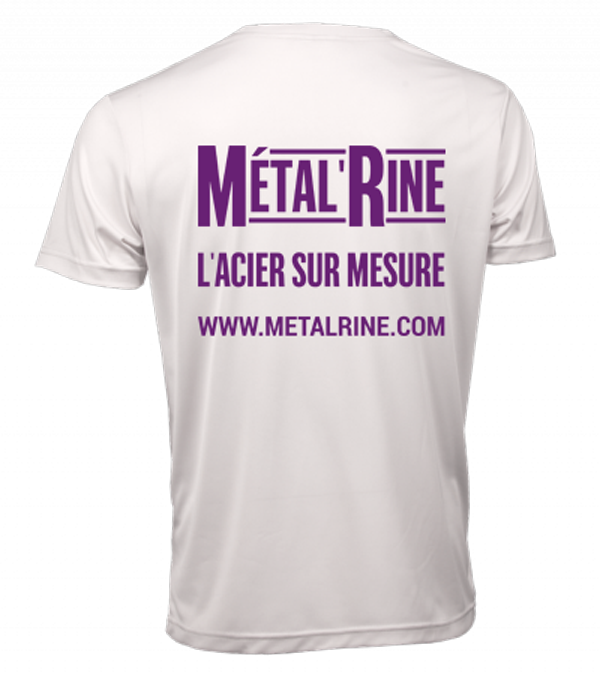 t-shirt blanc dos MetalRine